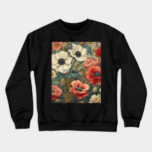 anemone and poppy flower pattern 5 Crewneck Sweatshirt